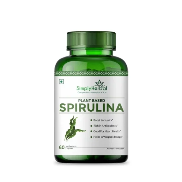 Simply Herbal Spirulina Capsules 60 Capsules available on Herbkart