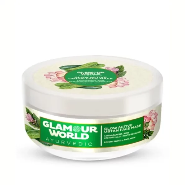 Glamour Ayurvedic Glow Active Ubtan Face Mask for Sensitive Skin, 150gm available on Herbkart