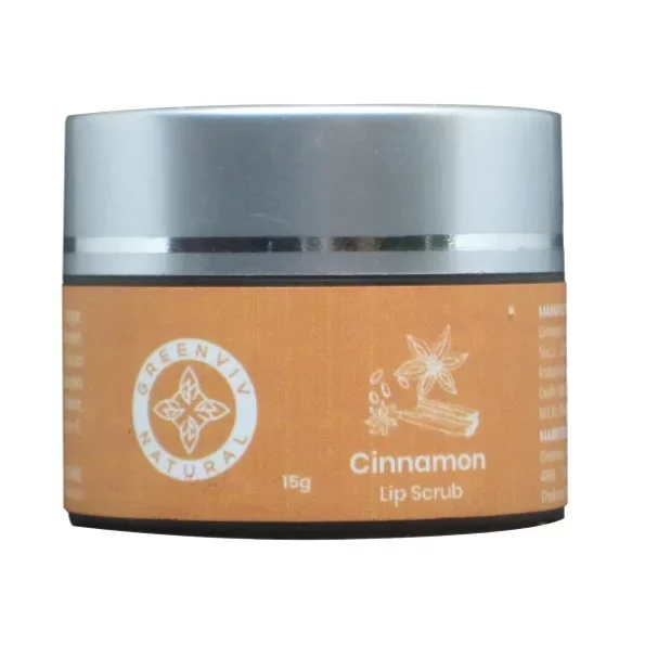 Greenviv Natural Lip Scrub - Cinnamon, 15GM available on Herbkart