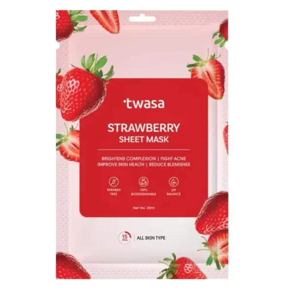 Twasa Strawberry Sheet Mask available on Herbkart