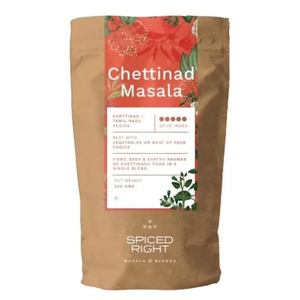 Spiced Right Chettinad Masala (200 Gm) with Natural Ingredients available on Herbkart