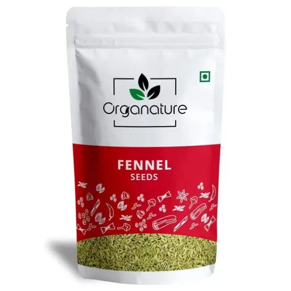 Organature Fresh & Natural Fennel Seeds 400g available on Herbkart