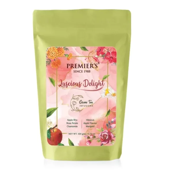 Premiers Luscious Delight, Green Tea Infusions with Apple Flavour, 100 Gms available on Herbkart