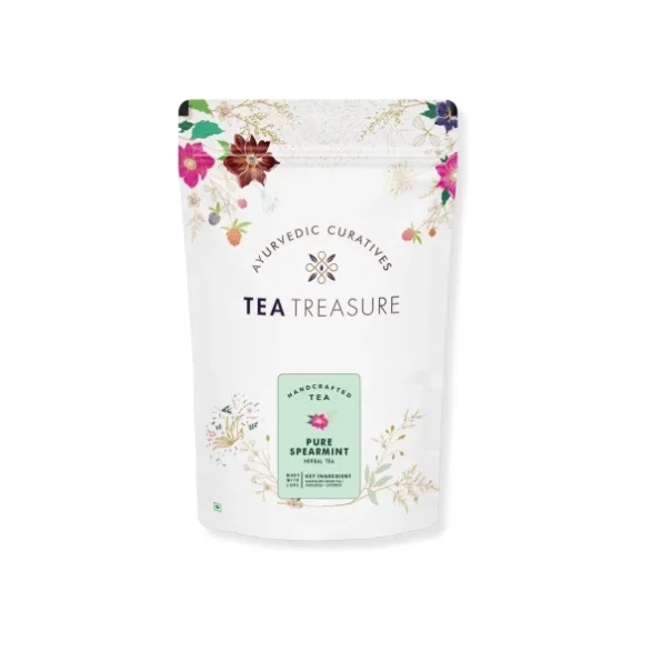 Tea Treasure Spearmint Herbal Tea 100gm available on Herbkart