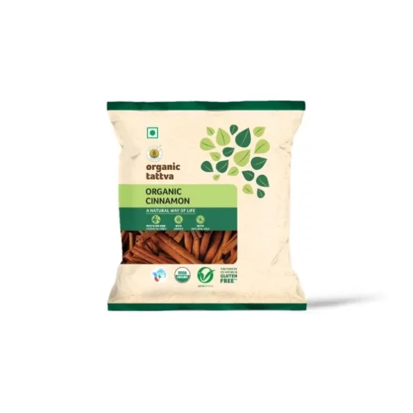 Organic Tattva, Organic Gluten Free Cinnamon(Dalcheeni) Whole / Sabut, 50g available on Herbkart