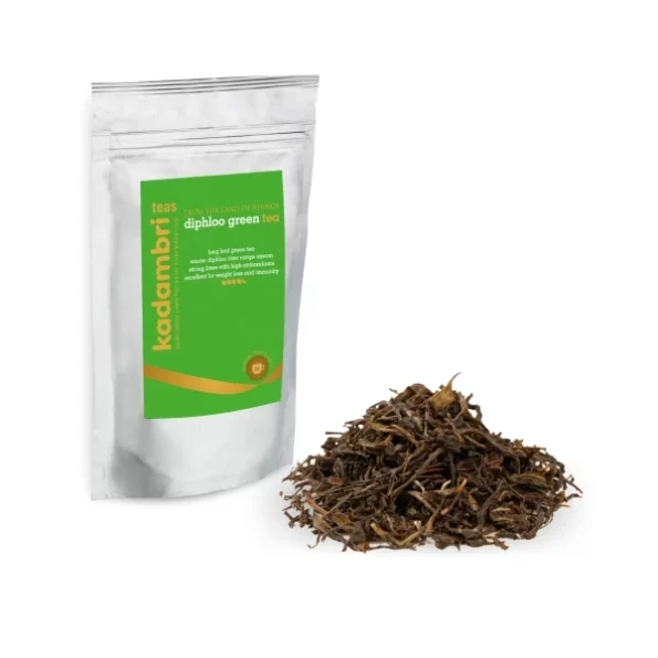 Kadambri Teas Long Leaf Diphloo Green Tea (200 grams, 100 Cups) available on Herbkart