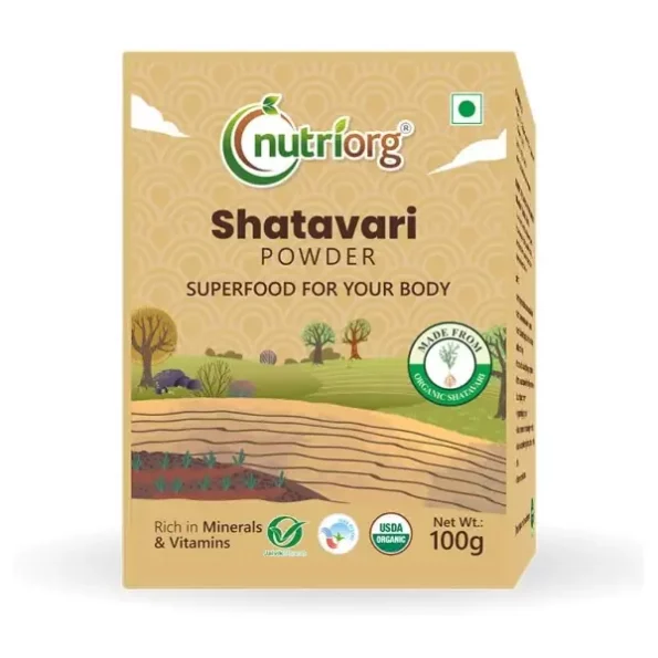 Nutriorg Organic Shatavari Powder 100g available on Herbkart