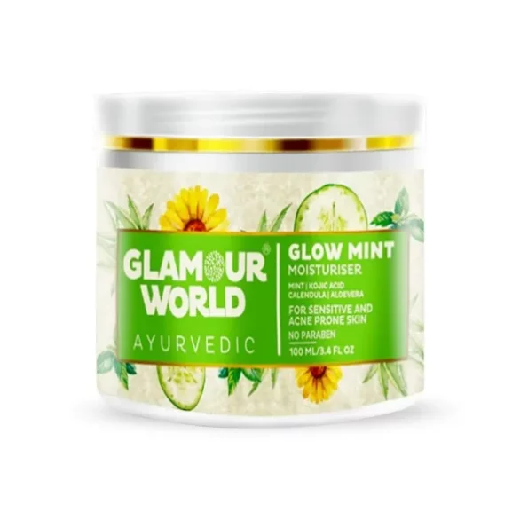 GLAMOUR WORLD Ayurvedic Glow Mint Moisturizer Cream, 100 ml available on Herbkart