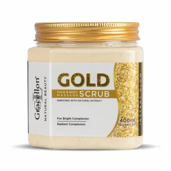 Gracellon Gold Face & Body Massage Scrub available on Herbkart