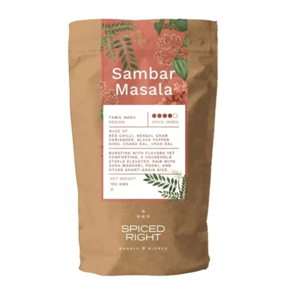 Spiced Right Sambar Masala 100g available on Herbkart