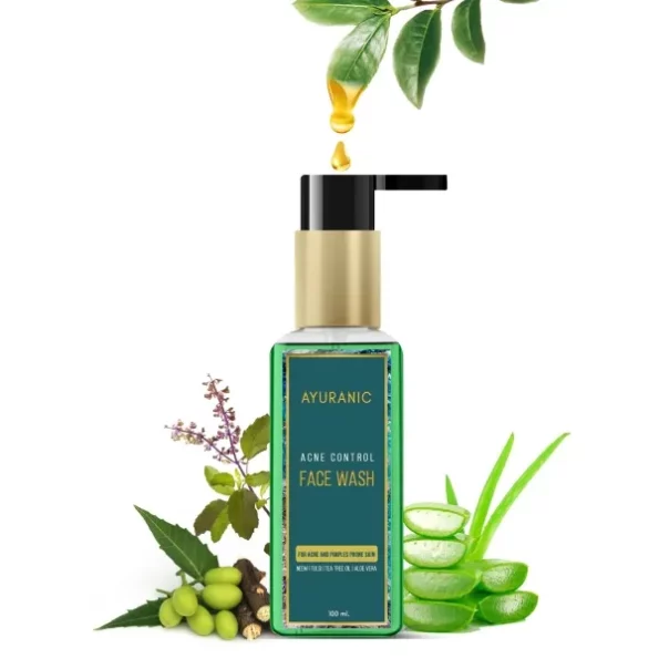 Ayuranic Acne Control Ayurvedic Face Wash (11 Natural Herbs, 100ml) available on Herbkart