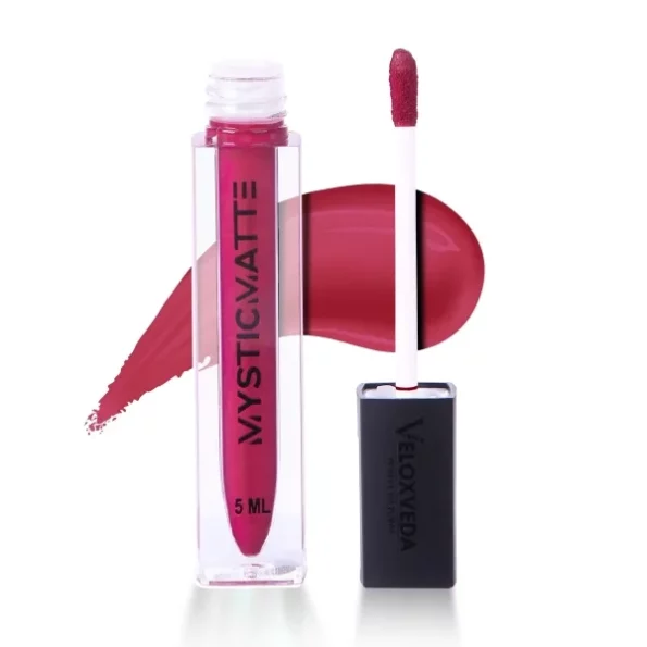 VeloxVeda MysticMatte, Liquid Matte Lipstick - Radiant Cranberry - 5ml available on Herbkart