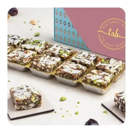 THE SWEET BLEND Khajur Bites 10 Pieces | Made with Dry Fruits | Premium Gift Box | Assorted sweets | Gift Hamper | Sweets gift box | No Sugar Added | Wholesome and Delicious Snack | Perfect for Anytime Indulgence