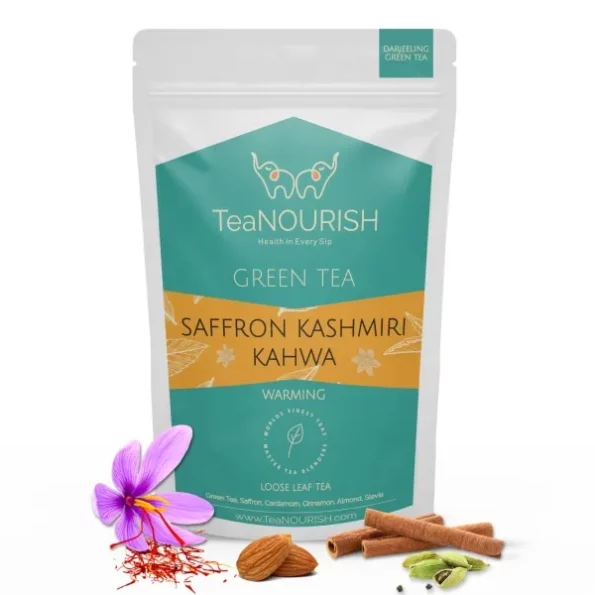 TeaNOURISH Saffron Kashmiri Kahwa - 100 g available on Herbkart