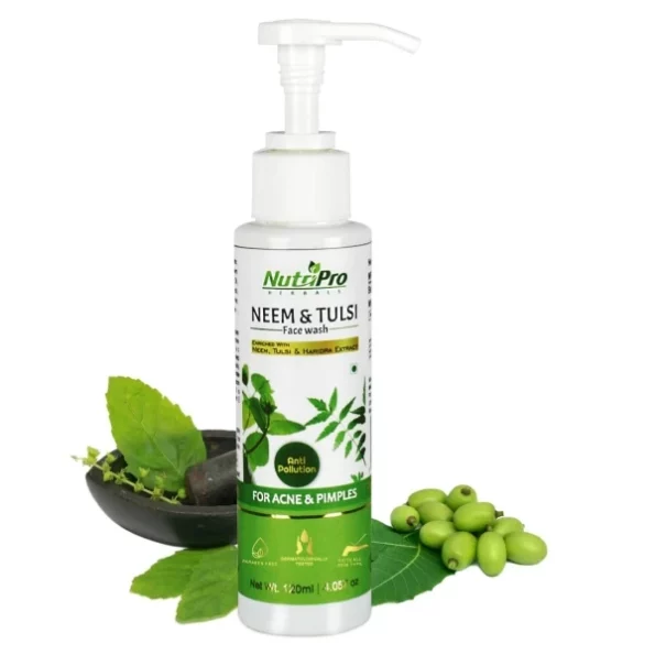 NutriPro Neem & Tulsi Face Wash 120ml available on Herbkart