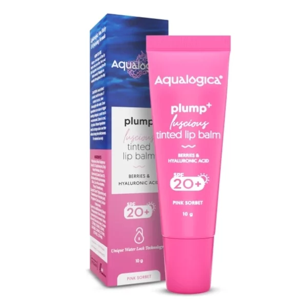 Aqualogica Pink Sorbet Plump+ Luscious Lightweight Tinted Lip Balm 10g, Herbkart8t7613km1dcLFL.webp, Herbkart8t7613km1dcLFL