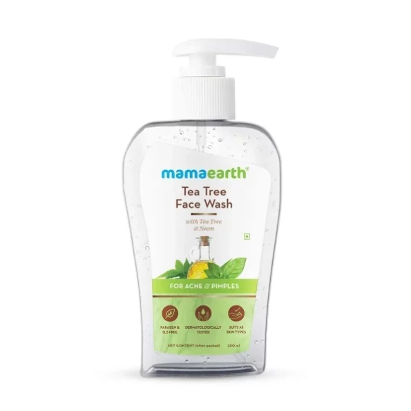 Mamaearth Tea Tree Face Wash with Neem for Acne & Pimples, 250ml, Herbkart8t751rw8tlGINL.webp, Herbkart8t751rw8tlGINL