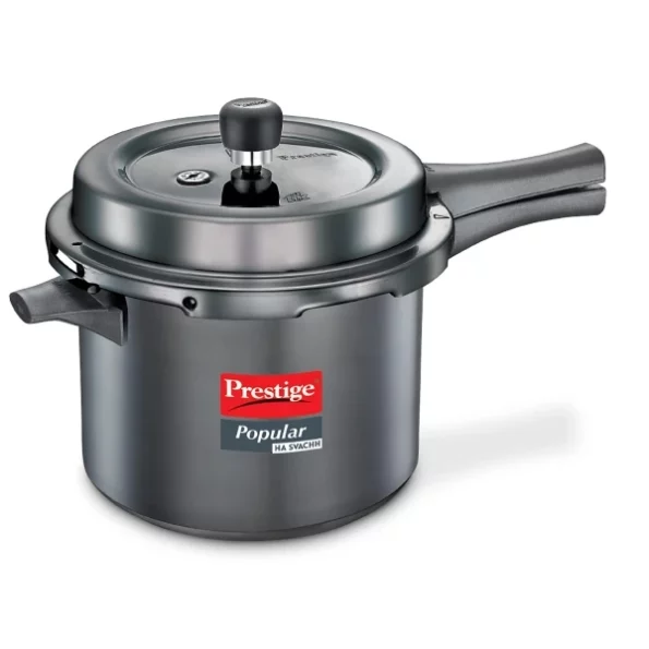 Prestige Popular Svachh Hard Anodised Outer Lid Pressure Cooker, 5 Litre available on Herbkart