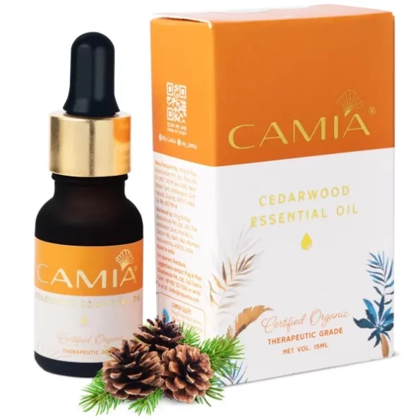 CAMIA - 100% Organic & Natural Cedarwood Essential Oil 15 ML available on Herbkart