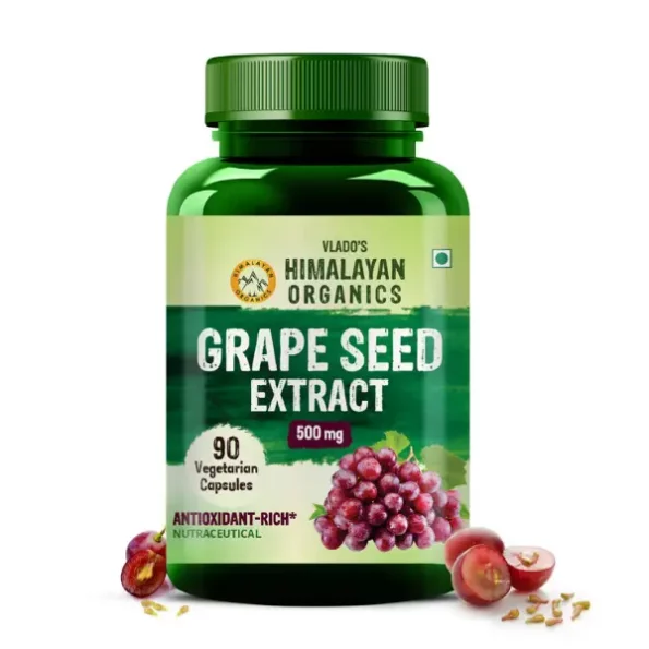 Vlado's Himalayan Organics Grape Seed Extract 500Mg/Serving For Healthy Cholesterol Level, 90 Veg Capsules, HO_Grapeseed_Extract-1.webp, HO Grapeseed Extract 1