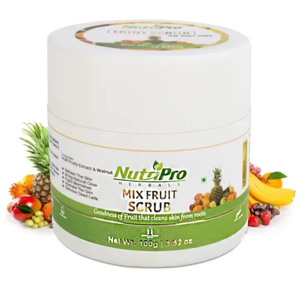 NutriPro Mix Fruit Scrub 100gm available on Herbkart