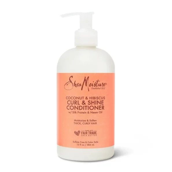 Shea Moisture Coconut & Hibiscus Curl & Shine Neem Conditioner available on Herbkart