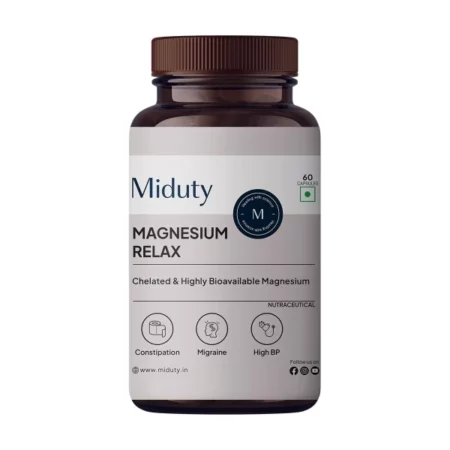 Miduty Palak Notes Magnesium Relax Supplement Tablets - 60 Capsules