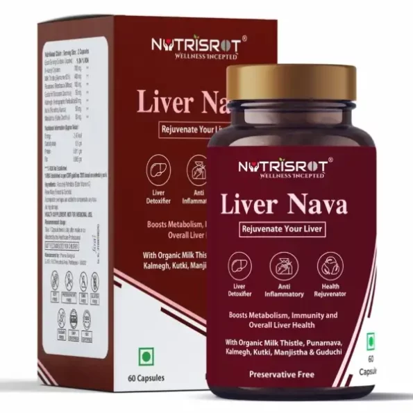 NUTRISROT Liver Nava Herbal Liver Detox Supplement (60 veg Caps) available on Herbkart