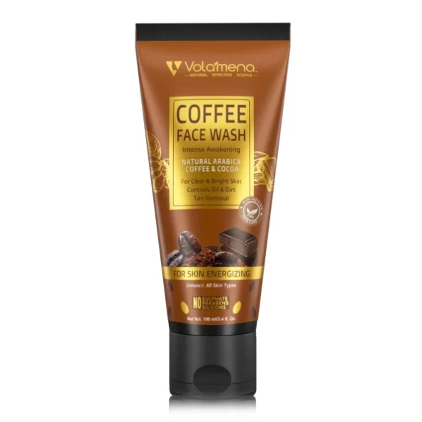 Volamena Coffee Face Wash with Natural arabica Coffee & Cocoa For skin energizing 100 ml available on Herbkart