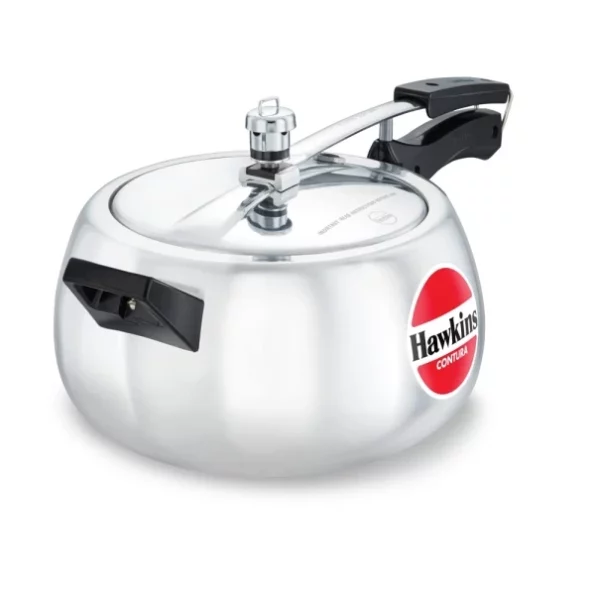 Hawkins 5 Litre Contura Pressure Cooker, Handi Inner Lid Cooker, Silver available on Herbkart