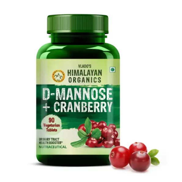 Vlado's Himalayan Organics D, MANNOSE + CRANBERRY Antioxidant Rich Supplement for Kidney Health & Urinary Tract Infection, 90 Tablets available on Herbkart