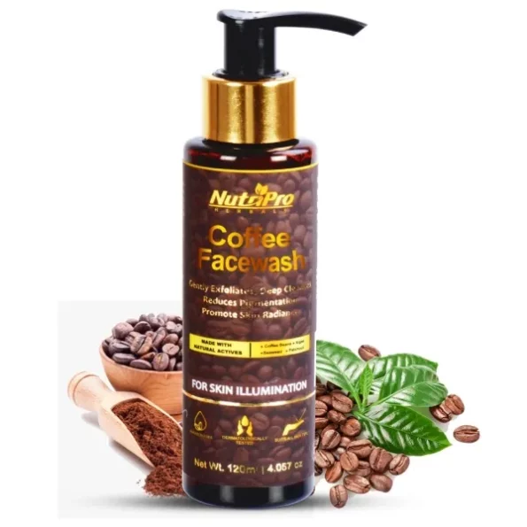 NutriPro Coffee Face Wash 120ml available on Herbkart