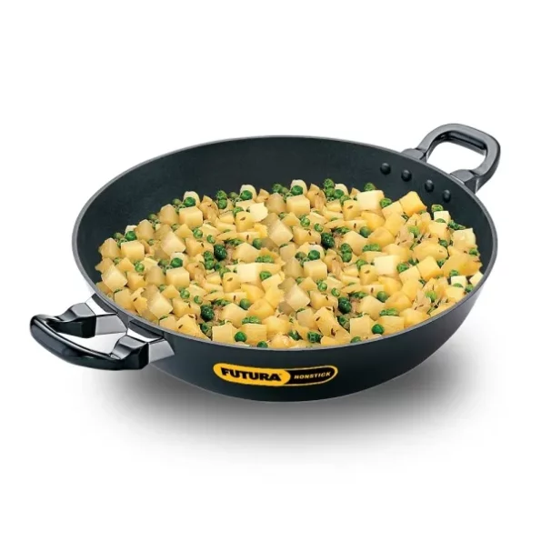 Hawkins Futura 4 Litre Deep Fry Pan, Non Stick Kadai, Round Bottom Kadhai available on Herbkart