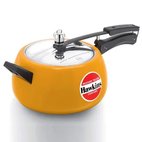 Hawkins Ceramic- Coated Contura 5L Mustard Yellow Aluminium Inner Lid Pressure Cooker, Herbkart8t751oUxd4nEXL.webp,