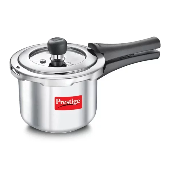 Prestige Svachh Popular Spillage Control Stainless Steel Outer Lid Pressure Cooker, 1.5 L (Silver) available on Herbkart