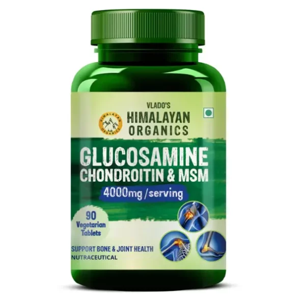 Vlado's Himalayan Organics Glucosamine Chondroitin Msm With Boswellia, For Bone, Joint & Cartilage Support, 120 Tablets, HO_Glucosamine-1.webp, HO Glucosamine 1