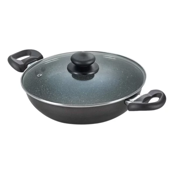 Prestige Omega Deluxe Granite Kadai, 3.25 L, Black, Induction Base available on Herbkart