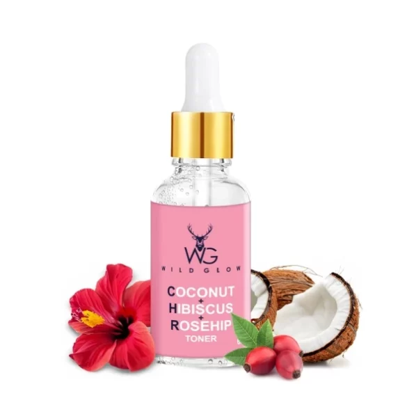 Wildglow C+H+R Face Toner, Coconut Oil, Hibiscus Flower Extract, Rosehip Seed, Aloe Vera 6ml available on Herbkart