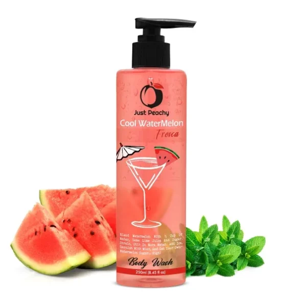 Just Peachy"Cool Watermelon Fresca" Shower Gel | Body Wash | Free from SLS, Phosphates & Paraben | Enriched With Watermleon & Mint | 100% Vegan | 250 ml, Herbkart8t781BrmHDm5cS.webp, Herbkart8t781BrmHDm5cS