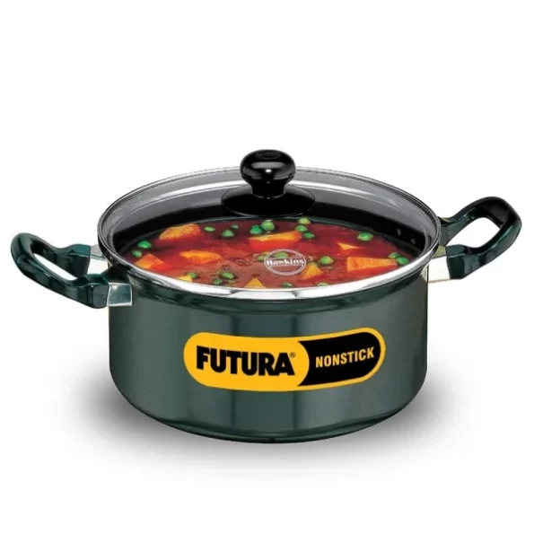 Hawkins Futura 3 Litre Cook n Serve Stewpot, Non Stick Pot with Glass Lid, Cooking Pot with Lid, Herbkart8t7616ouRJlBuS.webp, Herbkart8t7616ouRJlBuS