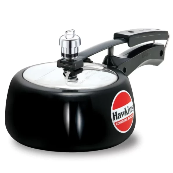 Hawkins Contura Black 1.5 litre Pressure Cooker available on Herbkart