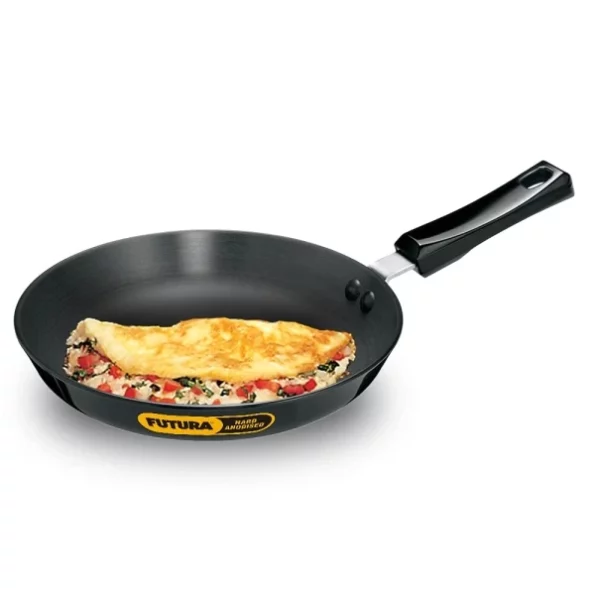 Hawkins Futura 24 cm Frying Pan, Hard Anodised Fry Pan, Black available on Herbkart