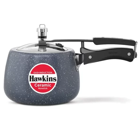 Hawkins 3 Litre Ceramic Nonstick Pressure Cooker, Induction Inner Lid Cooker, Blue available on Herbkart