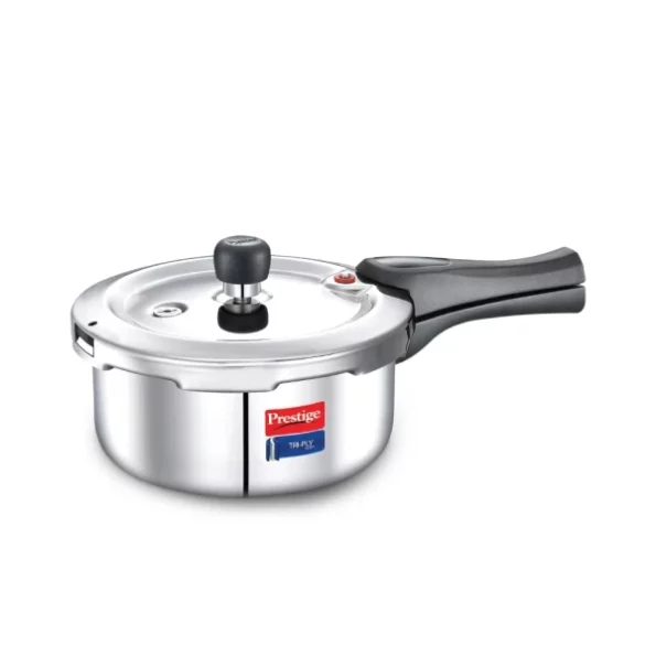 Prestige Svachh Triply Outer Lid Pressure Cooker with Unique Deep Lid for Spillage Control, 2 Litre available on Herbkart