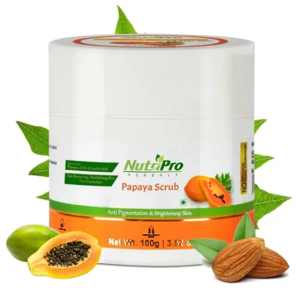 NutriPro Papaya Scrub 100gm available on Herbkart