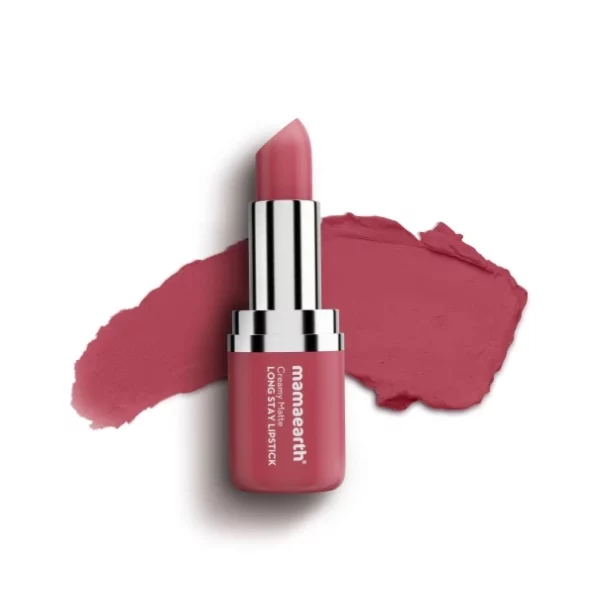 Mamaearth Creamy Matte Long Stay Lipstick with Murumuru Butter and Vitamin E - 4.2g (Pink Rose), Herbkart8t7510VOt4BmQL.webp, Herbkart8t7510VOt4BmQL