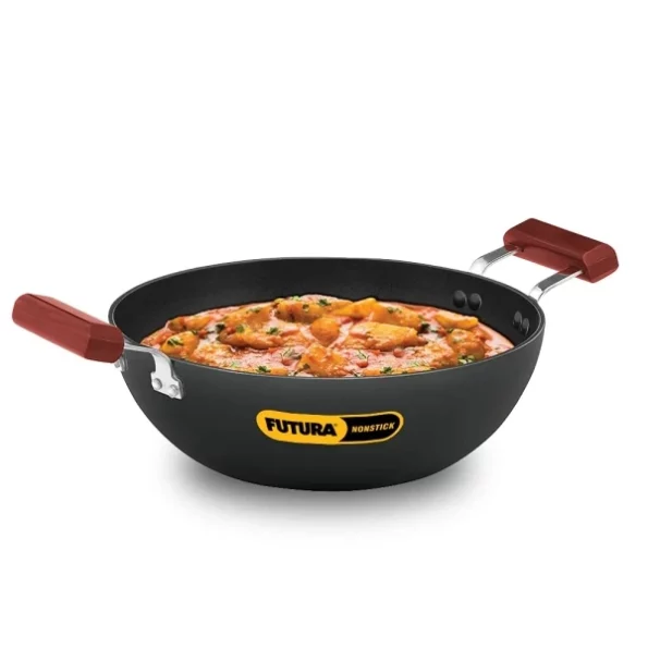 Hawkins Futura 3.5 Litre Deep Kadhai, Non Stick Kadai, Flat Bottom Induction Kadhai, Blac available on Herbkart