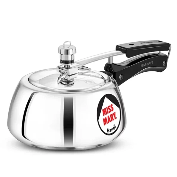 Hawkins 2 Litre Miss Mary Handi Pressure Cooker, Small Inner Lid Cooker, Silver available on Herbkart