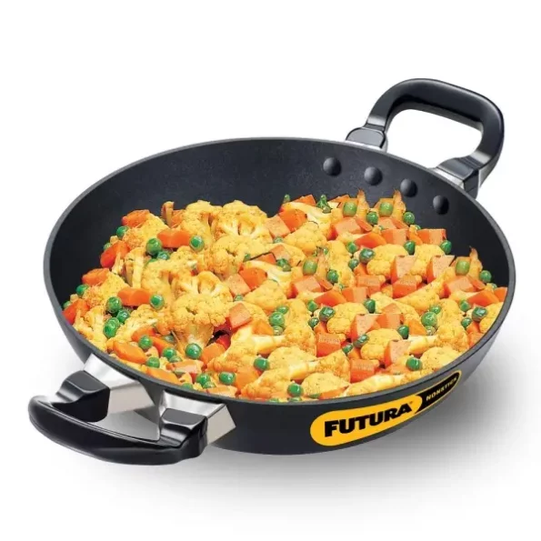 Hawkins Futura 1.5 Litre Deep Fry Pan, Non Stick Kadai, Round Bottom Kadhai available on Herbkart