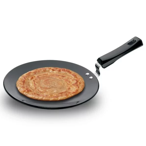 Hawkins Futura 26 cm Tava, Hard Anodised Tawa with Plastic Handle, Extra Thick Tawa, Black available on Herbkart